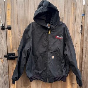 Carhartt Thermal Lined Duck Canvas Jacket Hooded J131 Mens Size 2XL Regular